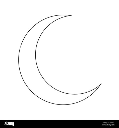 Crescent Moon Silhouette Vector Symbol Icon Design Stock Photo Alamy