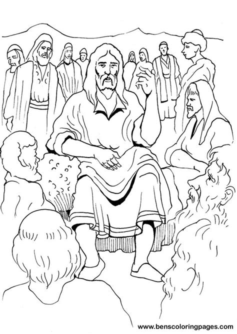 Jesus Preaching Coloring Page