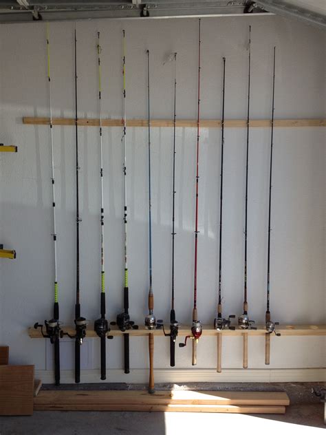 Butizone fishing rod rack, fishing pole wall or ceiling storage rack holder wall mount for garage, cabin and basement, holds 8 fishing rods black 3.9 out of 5 stars 8 $34.99 $ 34. Fishing Rod Holders For Garage | Smalltowndjs.com