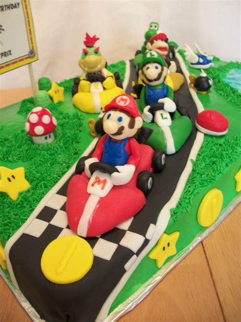 This is a personalized super mario bros cake topper centerpiece everything is hand made and painted this. Bellissimo! Specialty Cakes: "Mario Kart Cake" - 5/11