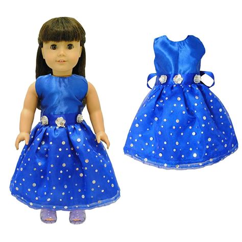 doll clothes beautiful blue dress outfit fits american girl doll my life doll our generation