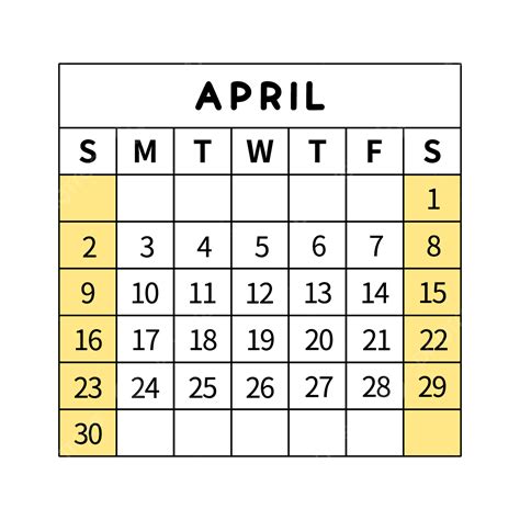 2023 New Year Desk Calendar April Calendar Yellow Grid Desk Calendar