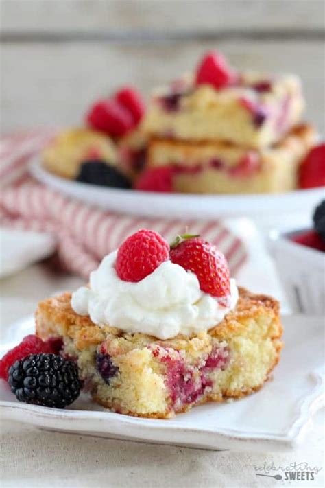 Easy One Bowl Berry Cake Celebrating Sweets