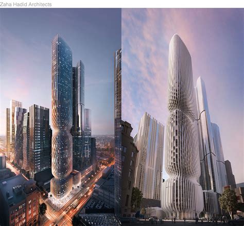 Zaha Hadid Concept For 254 260 La Trobe St Melbourne Skyscraper
