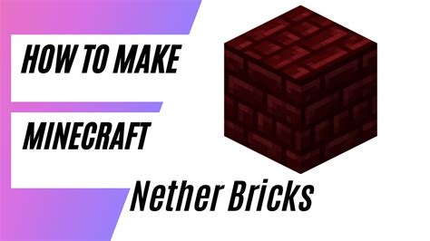 How To Make Red Nether Bricks Minecraft Youtube
