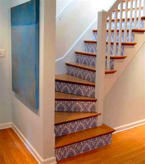 This type of staircase also allows for easier installation of railings and handrails. Adding Beautiful Wallpapers to Stairs Risers for Original ...