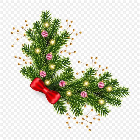 Christmas Pine Branches Vector Hd Png Images Christmas Corner Pine