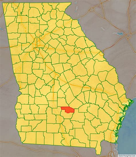Map Of Ben Hill County Georgia