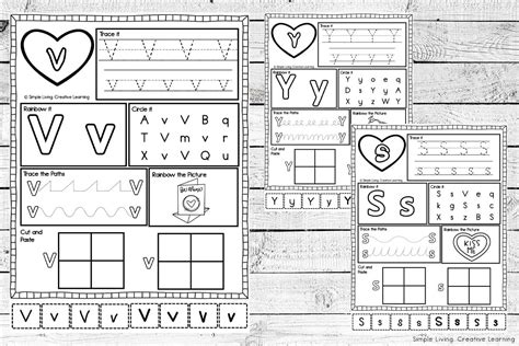 Valentines Alphabet Worksheets Simple Living Creative Learning