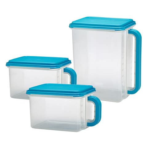 Mainstays Plastic Bulk Food Storage Containers Set Of 3 2 21cup And