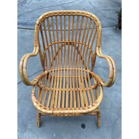 Vintage wicker egg lounge chair pod round rattan mid century modern asian. Mid-Century Dutch Rattan Wicker Chair | Chairish