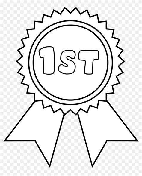 Winner Ribbon Clipart Price Tag 1st Place Ribbon Black And White