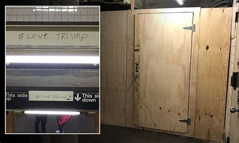 Police Nab Pro Trump Graffiti Artist With Fake Wall Daily Mail Online
