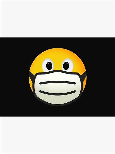 Emoji With A Mask On The Face Mask For Sale By Matbob Redbubble