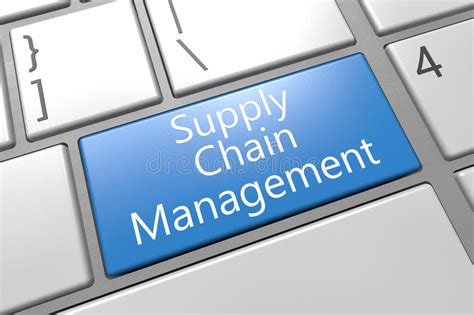 Supply Chain Management Wordcloud Glowing Stock Illustration