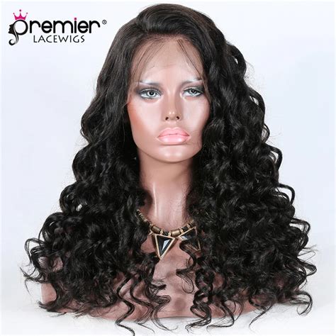 Premier Lace Wigs 360 Lace Wigs Deep Wavy Indian Remy Human Hair Lace Wigs150 Thick Density