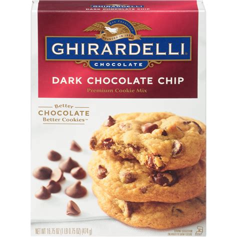 Ghirardelli Chocolate Dark Chocolate Chip Premium Cookie Mix 1675 Oz