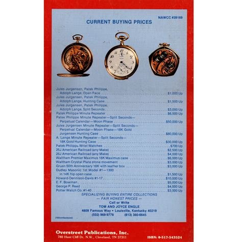 The Complete Guide To American Pocket Watches By Cooksey Shugart And