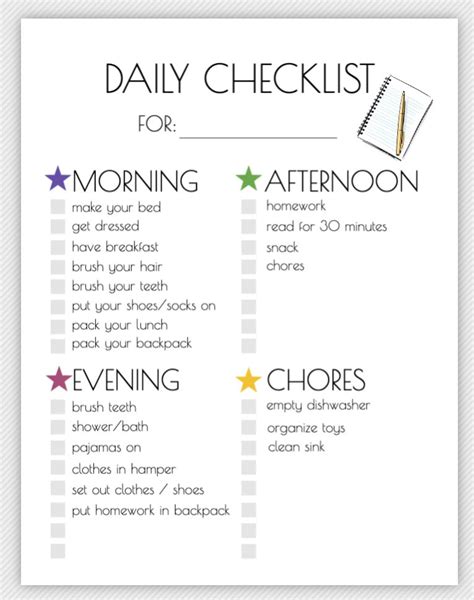 Editable Daily Checklist Daily Routine Printable Daily Etsy