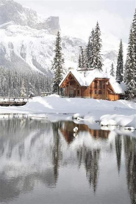 Winter Wonderland At Emerald Lake Lodge Lake Louise Canada Winter