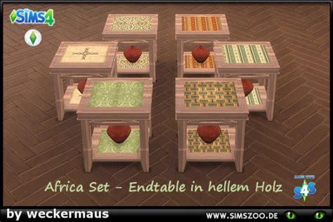 Blackys Sims 4 Zoo Africaset Recolors Endtable By Weckermaus Sims 4