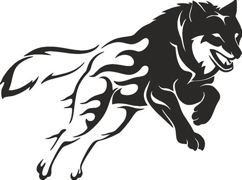 Wolf Stencil Free Vector Cdr Download