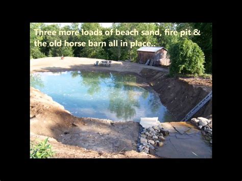 Building a backyard pond in your own backyard can make this type of serenity a part of your everyday life. 2. Building Your Own Private Beach - Swimming Pond 7/2012 ...