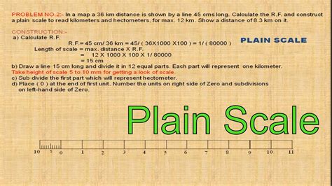 Plain Scale Example Engineering Drawing Youtube