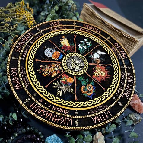 Wheel Of The Year Wicca Wiccan Calendar Sabbat Magic Etsy