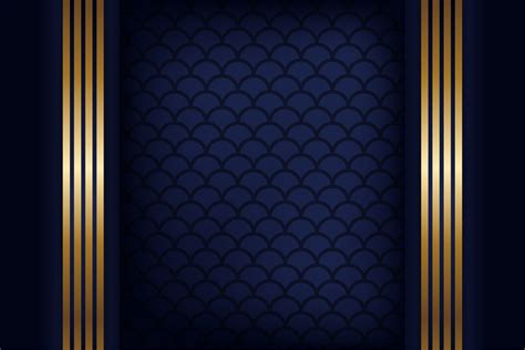 Blue Gold Luxury Geometric Background Graphic By Nooryshopper