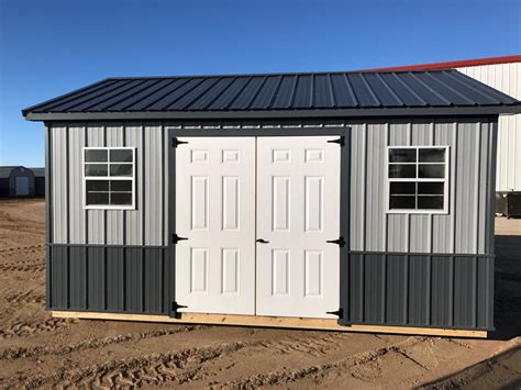 12x16 Ranch Style Tuff Rib Steel Shed Rentminnesotasheds