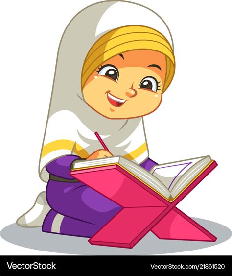 13 Gambar Kartun Muslimah Memegang Al Quran Galeri Kartun Hd