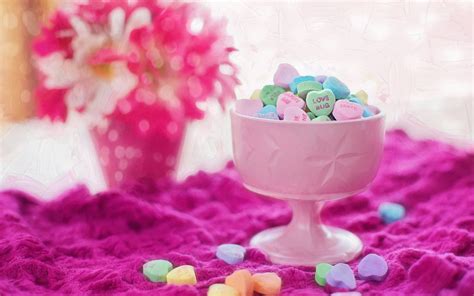 Valentine Love Hearts Candies Wallpapers Hd Wallpapers Id 15981