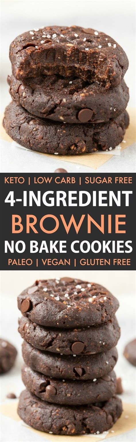 Melt the butter, add the golden syrup, and vanilla essence, stir in the caster sugar and oatmeal and mix well. 4 Ingredient No Bake Paleo Vegan Brownie Cookies (Keto ...