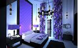 Modern navy blue bedroom design. 55 Purple Interior Design Ideas (Purple Room Photos)