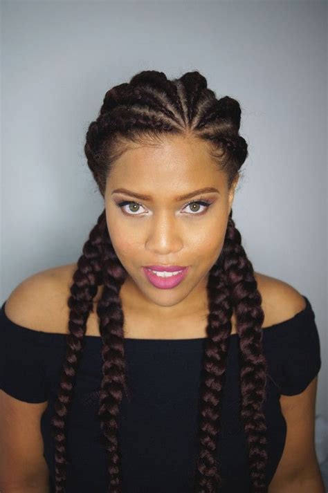 These braid styles are a bold approach to a classic hairstyle for black women, and can be dressed up with accessories or left bare for a more natural feel. 57+ Ghana Braids Styles with Pictures 2020 Trends | Ghana braids hairstyles, Braided ...