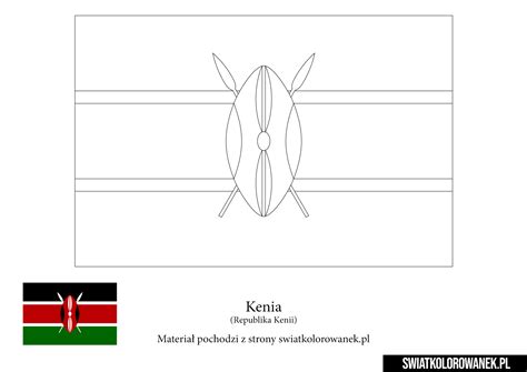 Kolorowanka Flaga Kenia Do Druku Darmowe Kolorowanki Do Druku