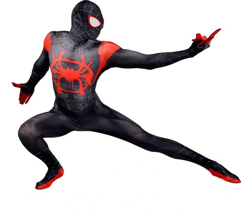 Buy Spandex Superhero Black Miles Morales Spider Man Costume Outfit