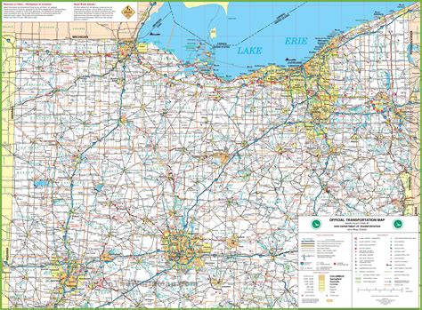 Ohio Map With Cities And Towns United States Map