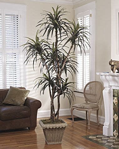 Great artificial plants create a lush look but require zero upkeep. Silk Dracaena Tree - 7ft | Tree house decor, Natural home ...
