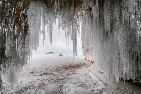 Icicles In The Cave Stock Photo Image Of Winter Stalactite 40727280