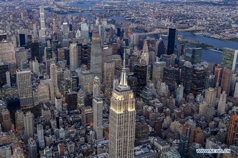 Aerial View Of Manhattan In New York City Xinhua Englishnewscn