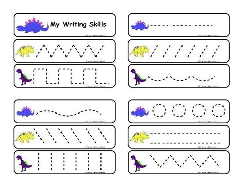 Worksheet For Nursery Trace Pre Writing Activities Preschool Writing