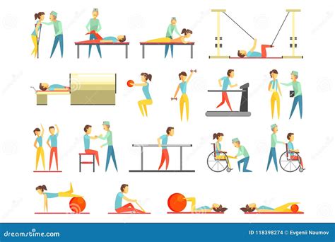 Ejemplo De Infographic De La Terapia Física Ilustración Del Vector