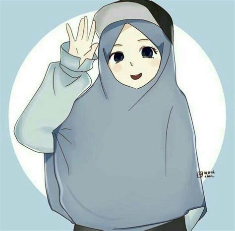 anime hijab muslimah wallpaper hijab kartun keren