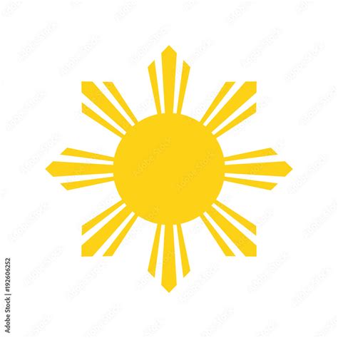 Philippine Yellow Sun National Symbol Of Philippines Abstract Concept
