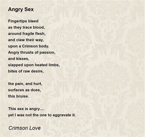 Angry Sex By Crimson Love Angry Sex Poem