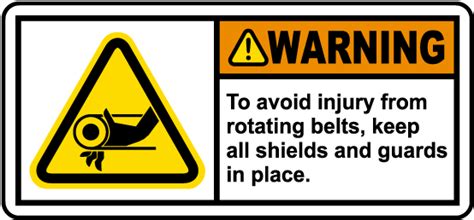 Rotating Parts Hazard Labels For Sale In Stock And Ready To Ship
