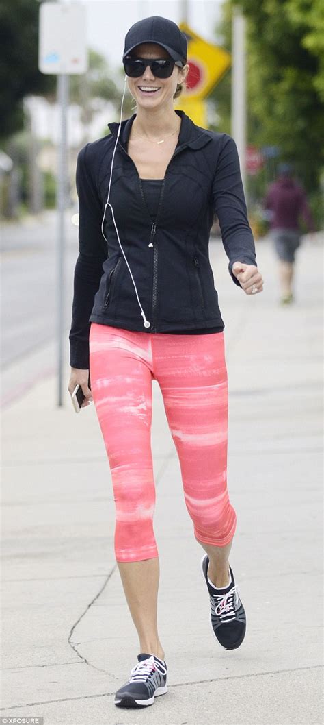 Stacy Keibler Shows Off Her Long Legs In Hot Pink Leggings