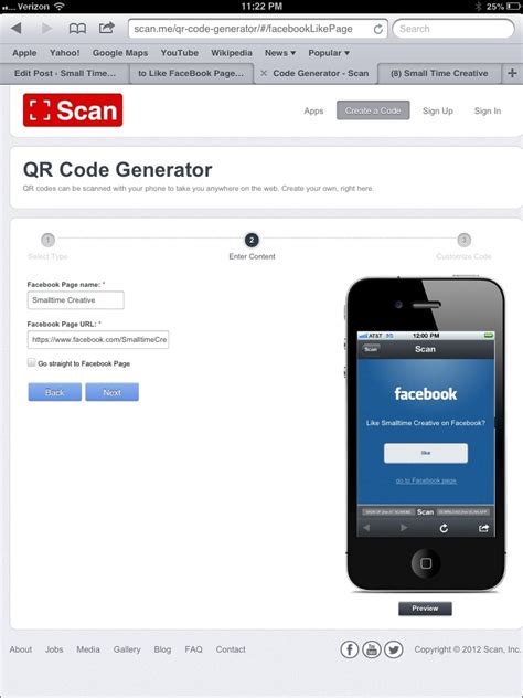 And learn why you need to have a facebook qr code for your business. QR Code to Like FaceBook Page - Small Time Creative